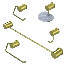 Kit Banheiro 5 Peças Luxo Dourada Delta Real