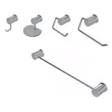 Kit Banheiro Luxo 5 Peç Cromado Real/Delta