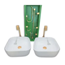 Cubas + Torneiras + Válvulas + Acessórios Kit Gold Premium