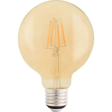 Lâmpada LED de Filamento G125 4 W 2200 K luz Amarela em Vidro Âmbar Tramontina