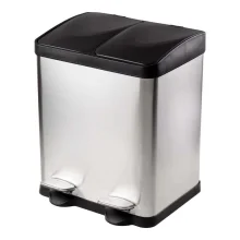 Lixeira Dupla 30l Aco Inox Kala