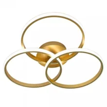 Luminaria Moderna 3 Anéis 45w Dourado Selene 002D Nitrolux