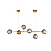 Luminária Molecular Jabuticaba Fumê 6 Globos LM-005 Nitrolux