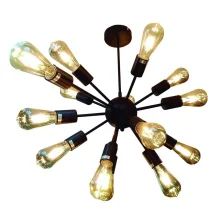 Lustre Atomus Preta 40W E27X14 Nitrolux