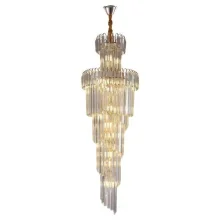 Lustre Longo em Espiral de Cristal Luxo Nitrolux