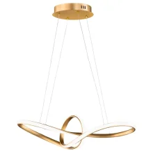 Lustre Pendente Dourado Moderno Led 3 em 1