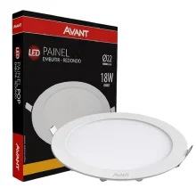 Painel LED 18W Redondo Embutir 6500K Avant