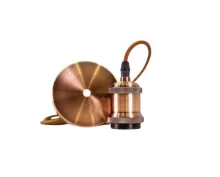 Pendente Bocal Cobre Brilhante Retrô Industrial Nitrolux