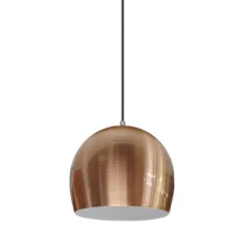 Pendente Bola De Alumínio Cobre e Branco Opl Pendente Bola De Alumínio Cobre e Branco Opl