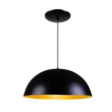 Pendente de Alumínio Meia Lua Preto E27 Domus 300 OPL