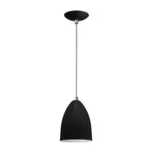 Pendente Luminária Copo Cone De Alumínio Preto/Branco Opl