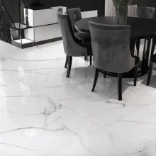 Piso Premium Calacata Cristal Polido Retificado 61x116 Rochamaxx