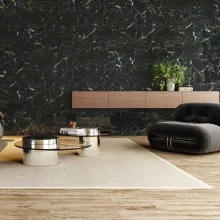 Porcelanato 119X119 Saint Black CX 283 Polido Gaudi