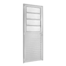 Porta Alumínio Veneziana Com Basculante Esquerda 210x80 Reli