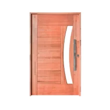 PORTA PIVOTANTE EUCALIPTO 210X120 C/ABERT P/VIDRO REF.100-BORSATTO