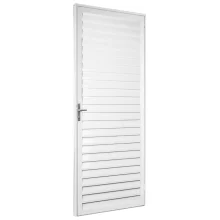 Porta Veneziana Branca Palhetada Direita 80cm Reli