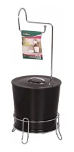 Suporte Papel Higiênico com Lixeira Preta N304-7 Niquelart2