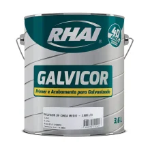 Tinta Galvicor Cinza Medio Brilhante Dupla Função 3,6 Litros Rhai