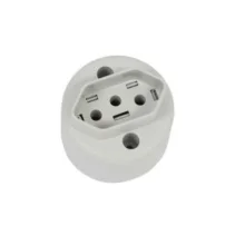 Tomada De Sobrepor Bipolar Redonda 2p+t 10a 250v Ilumi