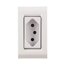 Tomada para Móvel 1 Tomada 2P+T 10 A Liz Branca Tramontina