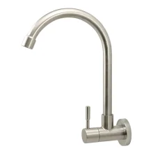 Torneira Inox Gourmet Escovada Parede Supermetais