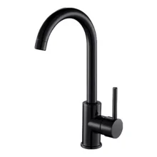 Torneira Monocomando Bica Alta Móvel Preto Super Metais