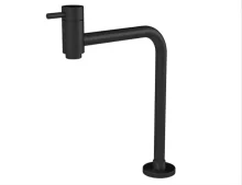 Torneira Pia Bancada Bica Alta Cor Black Real/Delta