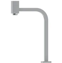 Torneira Pia Bancada Quadrada Bica Alta Metal Real/Delta