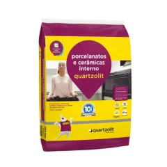 Argamassa Porcelanato E Cerâmicas Interno 20kg Quartzolit