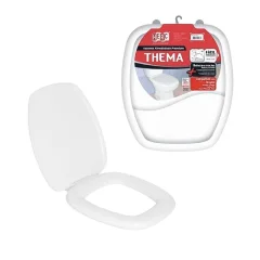 Assento Sanitário Almofadado Premium Thema Branco Herc