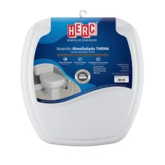 Assento Sanitário Almofadado Premium Thema Cinza/Claro Herc