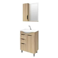 Balcão Crystal 60cm Carvalho Com Pé Fabribam