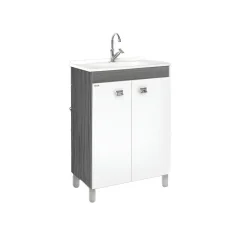 BALCAO ECONOMICO C/PE 60CM BRANCO/ETNA - FABRIBAM