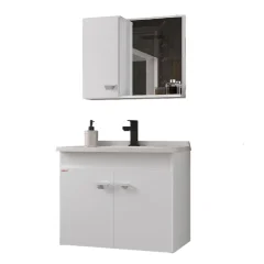 Balcão Suspenso 60cm Branco com Cuba Fabribam