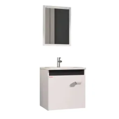 Balcão Suspenso Econômico 40cm Branco e Preto Fabribam