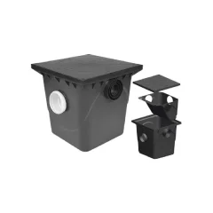 Caixa Gordura Quadrado Grande 20lt Preto Metasul