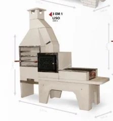 CHURRASQUEIRA LISA KIT75 3X1 FORNO/FOGAO INOX-COSTA