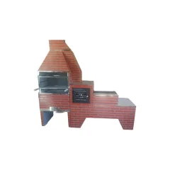 CHURRASQUEIRA TIJOLINHO KIT65 COR CERAMICA FORNO/FOGAO INOX-COSTA