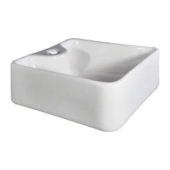 Cuba de Apoio Quadrada Branca 33X35 CM Brilhante Luzarte