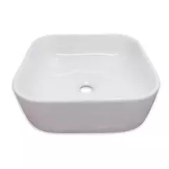 Cuba de Apoio Quadrada Branca M08 38cm x 38cm Luzarte