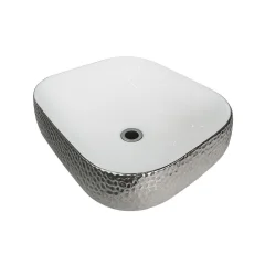 Cuba de Cerâmica Veneza Prata Quadrada Eval