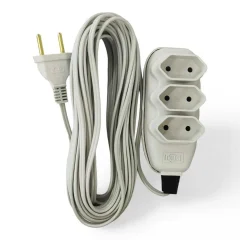 Extensão 2Polos Bipolar Paralelo 10A 250V 10 Metros Branca