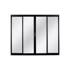 Janela Alumínio 5211 4 folhas 1.00x1.20 Preta Reli