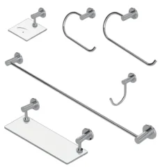 Kit Acessórios Banheiro Cromado 6 Peç Clean Real