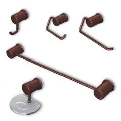 Kit Banheiro 5 Peç Luxo Corten Real Delta