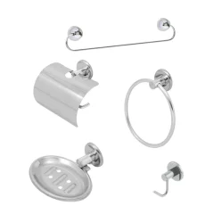 Kit Banheiro Junior Cromado 5 Peç Real