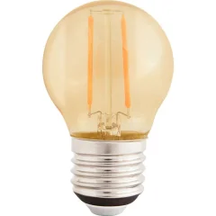Lâmpada LED de Filamento G45 4 W 2200 K luz Amarela em Vidro Âmbar Tramontina