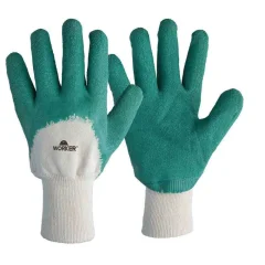 Luva Banhada Látex Natural Tamanho 9 G Verde Worker