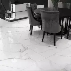Piso Premium Calacata Cristal Polido Retificado 61x116 Rochamaxx