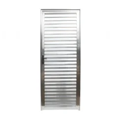 Porta Alumínio Veneziana Natural Direita 210x80 Reli